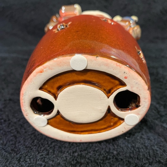 Ceramic Santa Claus w/Teddy BearTealite Candle Holder - Picture 5 of 5